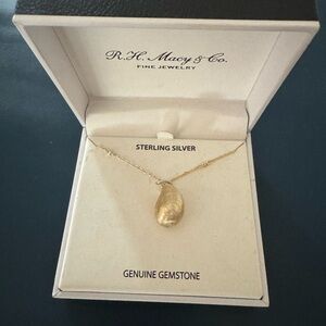 Macy's Genuine Gemstone Gold Pendant Necklace